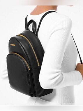 Michael Kors Abbey Pebbled Leather Backpack